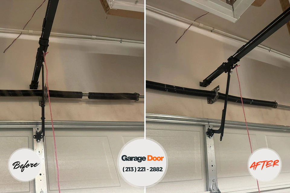 Before and after: garage door repair Hidalgo County